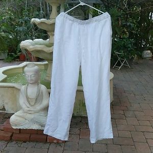 B1- Linen CharterClub white linen pants.