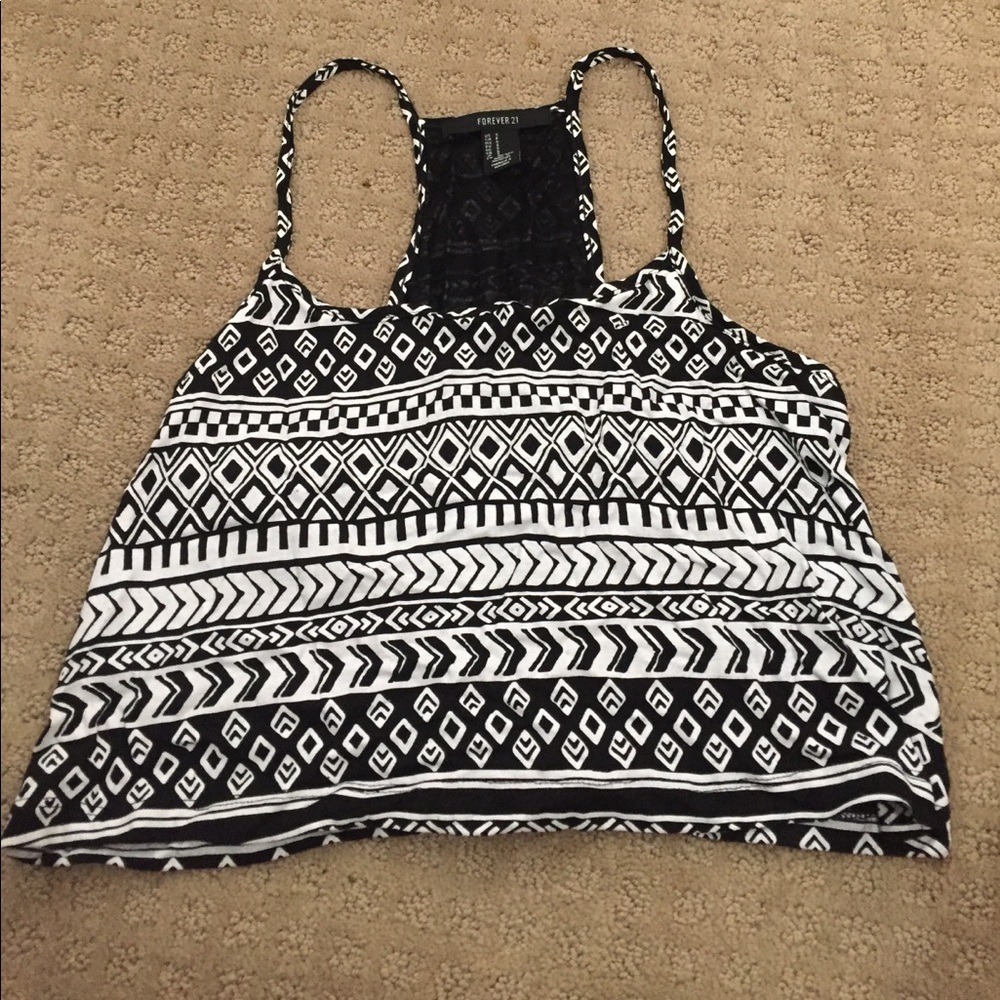 Forever 21 graphic print crop top