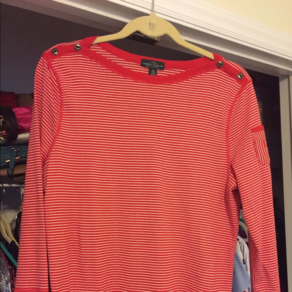 3/4 Sleeve Striped Tee