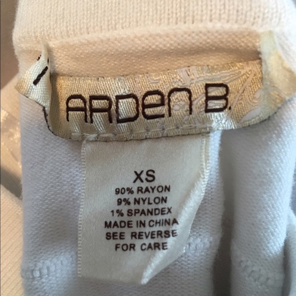 Arden B - Fitted White Ribbed Mini Skirt - Picture 4 of 4