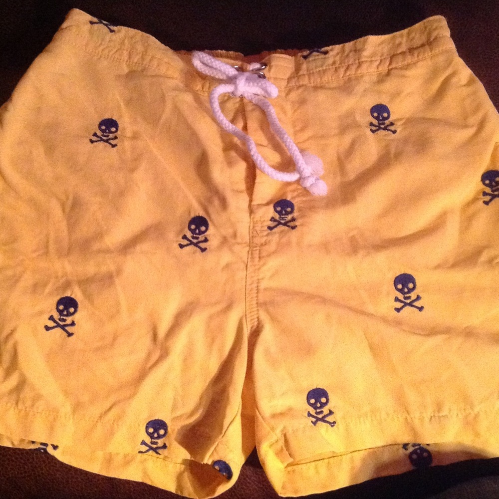 J.McLaughlin swim shorts skull print SZ M