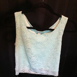 Blue crop top