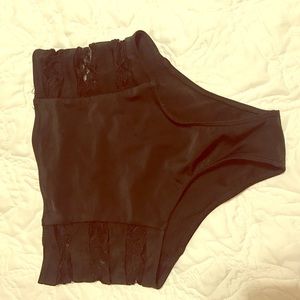 Black high waisted swim bottom