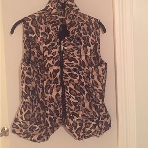 WHBM leopard vest