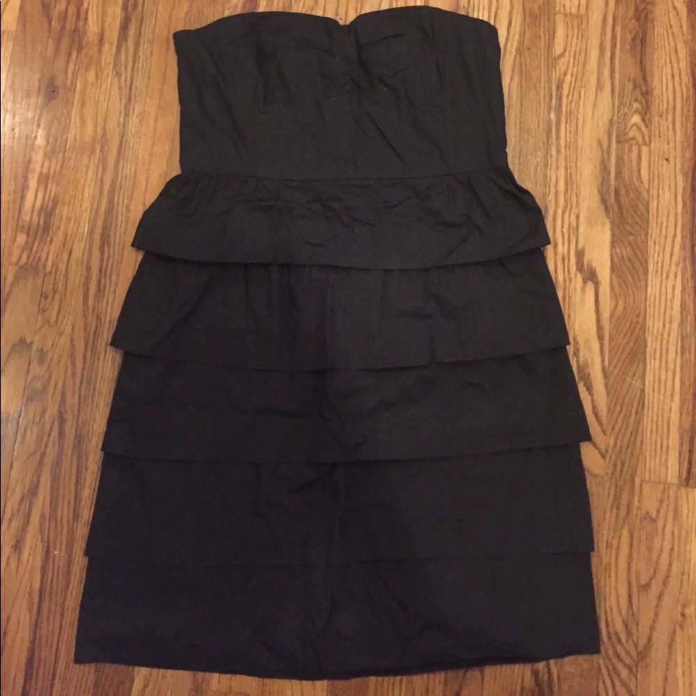 Black Ruffle Tiered Dress (Size 6)