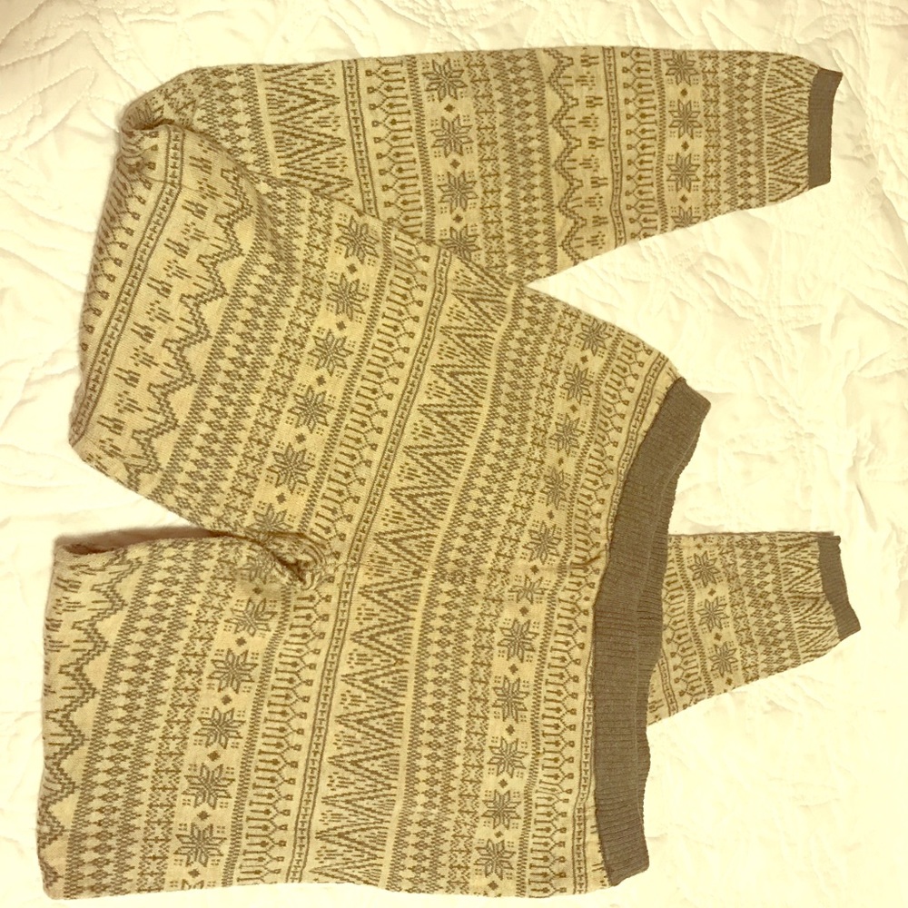 Fair isle sweater leggings