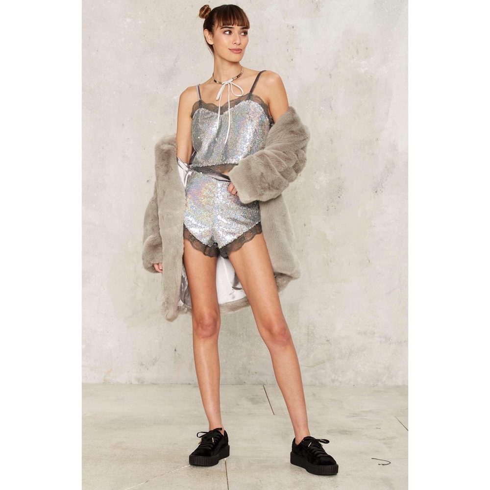 SOLD Nasty Gal Sparkle Matching Set Festival Rave
