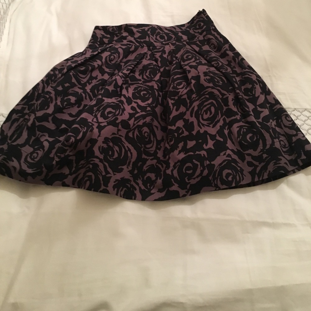 Dark gray and black skater skirt