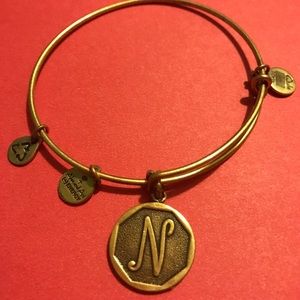 Alex and Ani gold "N" bracelet