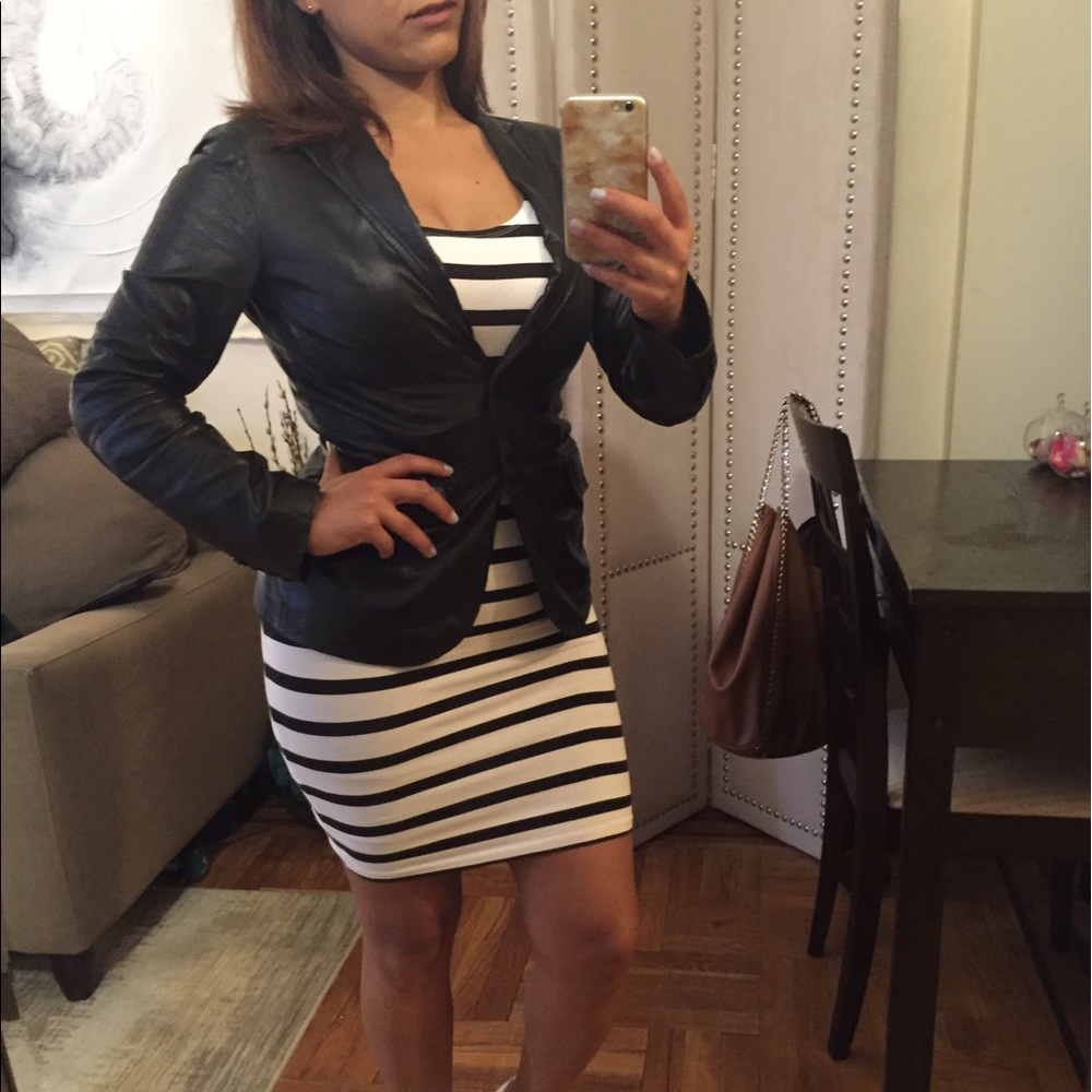 Vintage Zara leather blazer