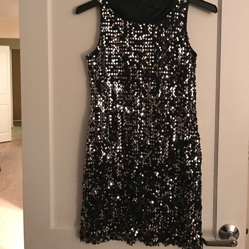 Banana Republic- Black sequined dress