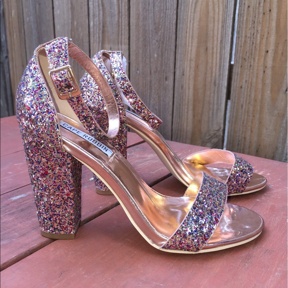 💖✨Rosegold Glitter Block Heels✨💖