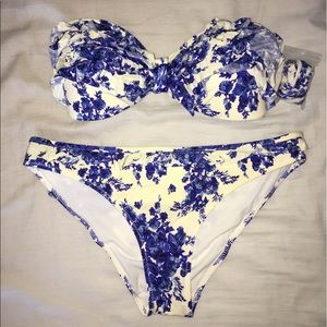 Blue flower bikini