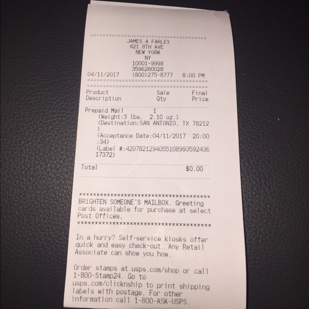 Proof of purchase
