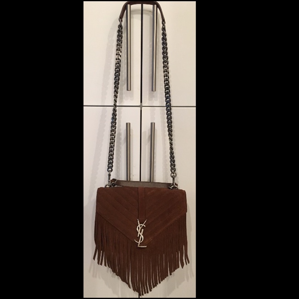 YVES SAINT LAURENT FRINGE SHOULDER BAG