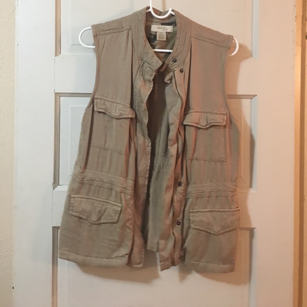 Light and airy khaki vest