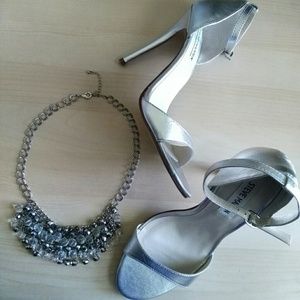 Steve Madden Silver Heels