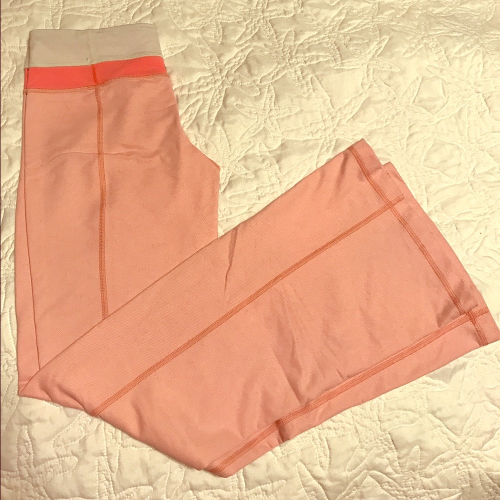 Pink lulu boot cut pants