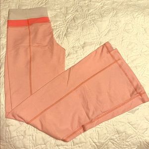 Pink lulu boot cut pants