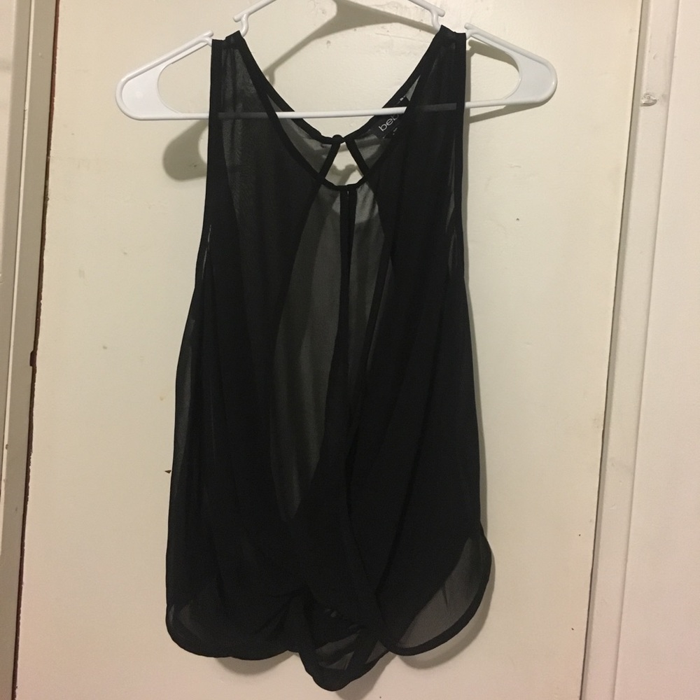 See-through black tank.