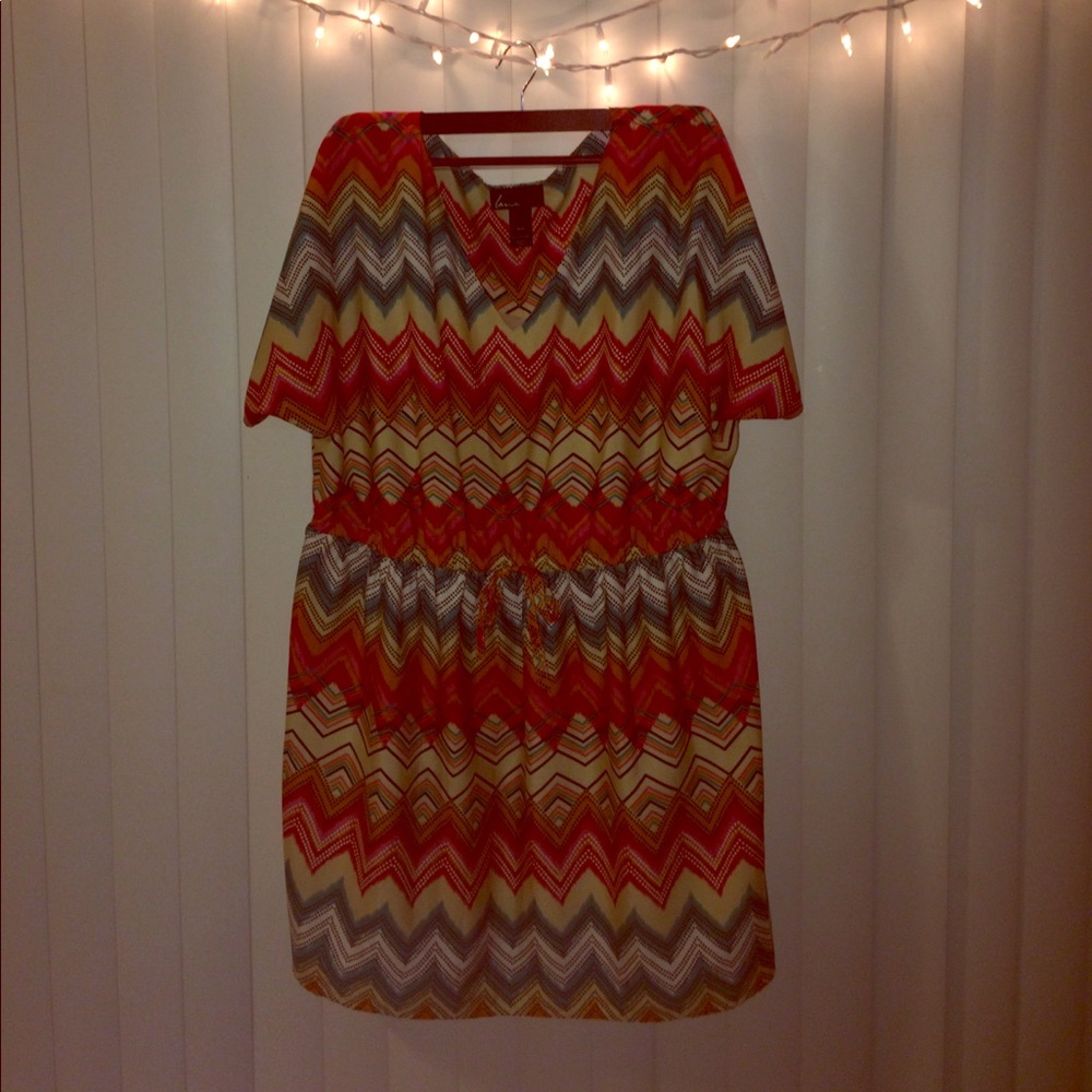 Tribal patterned mini-dress! Super complimenting!