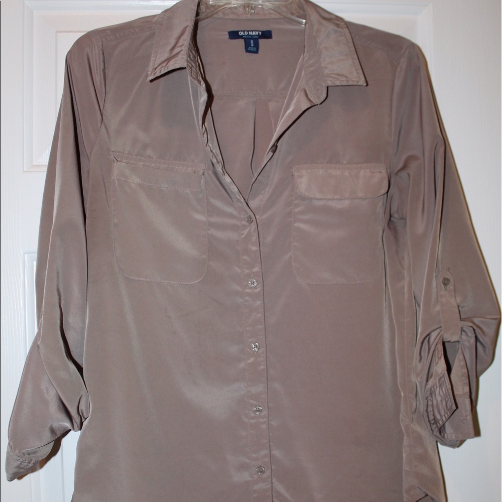 Old Navy Beige Silky Blouse
