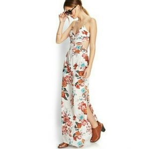 Floral Cut-out Maxi Dress
