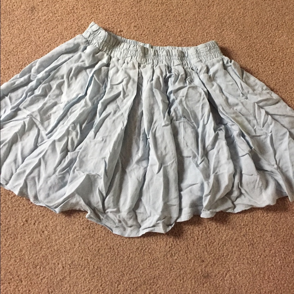 Blue Flowy Skirt