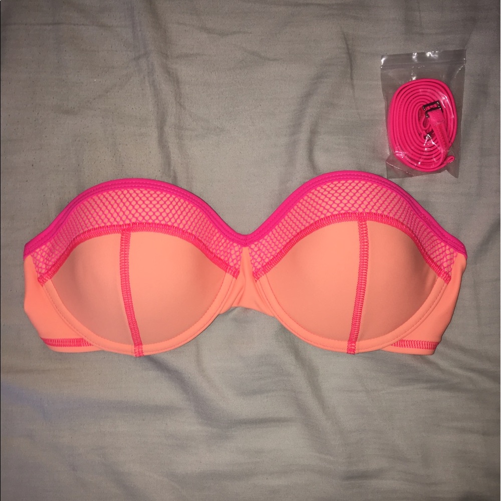 Orange/pink bikini top