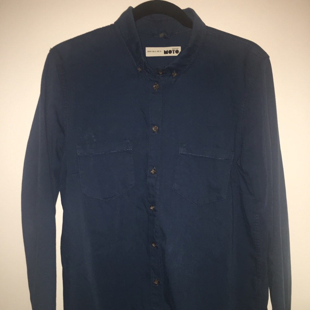 Dark Blue Button Up
