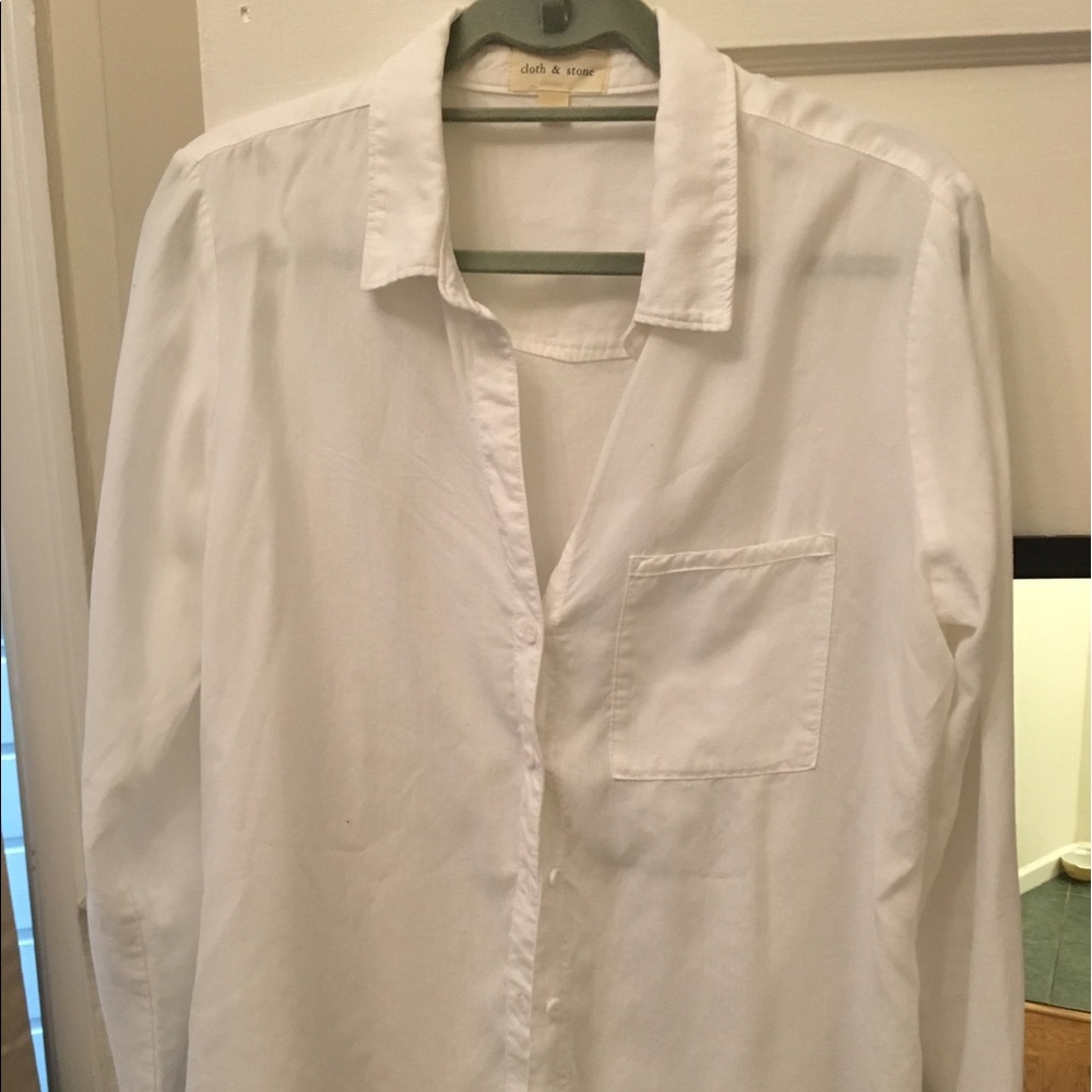 Cloth and stone white blouse