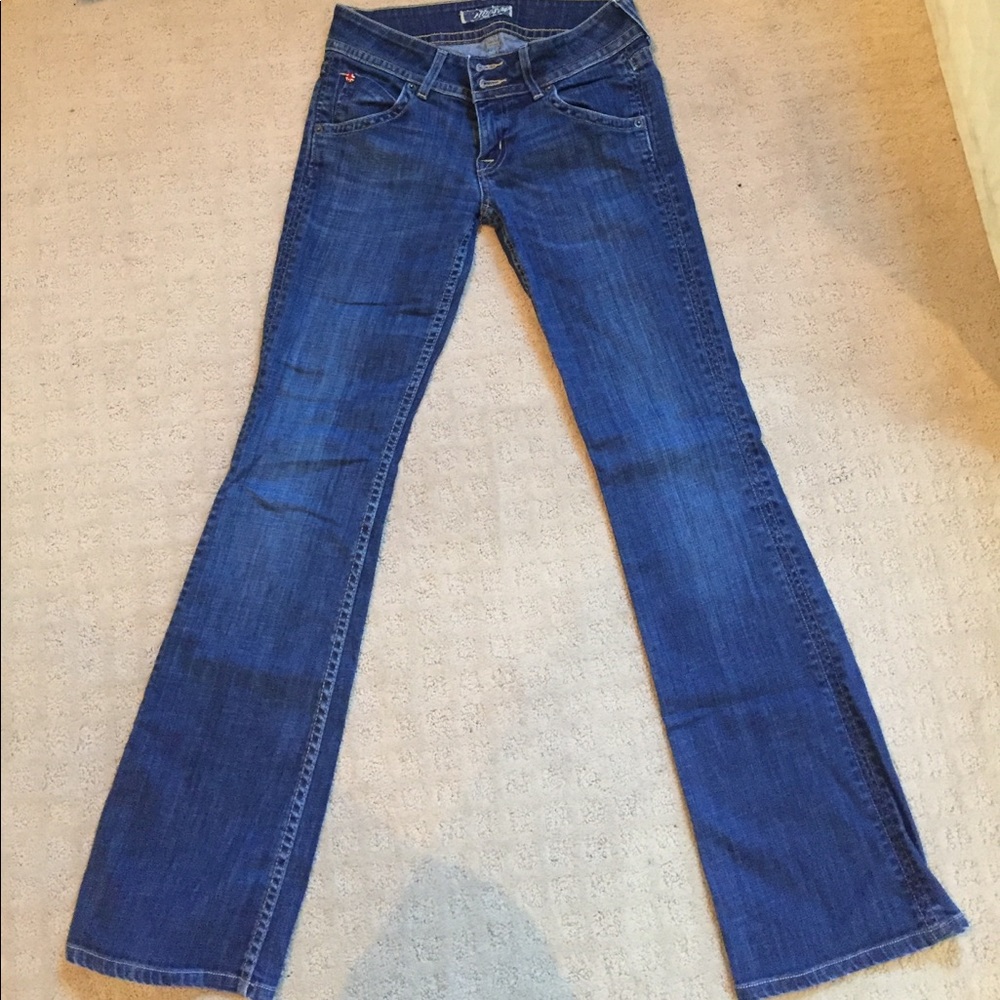Hudson bootcut flap back pocket blue jean