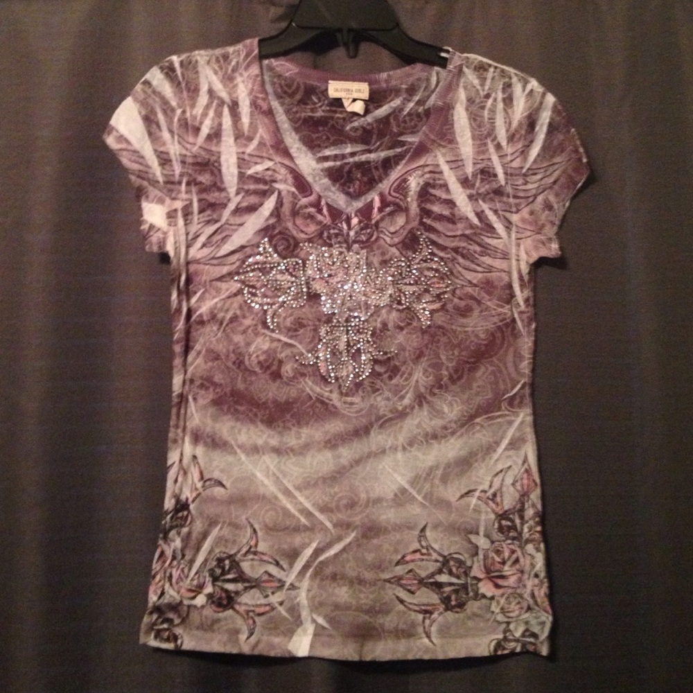 California Girlz rhinestone embellished Tshirt