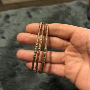 Stella & Dot rose gold bangles
