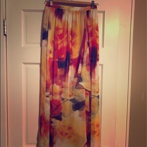 Flower print skirt