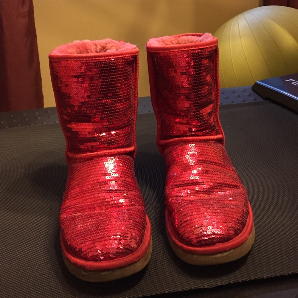 UGG red sparkley