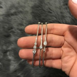 Stella & Dot silver bangles