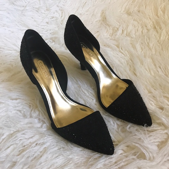 🖤SOLD🖤🍾Coach D'orsay Kitten Heel🍾 - Picture 2 of 4