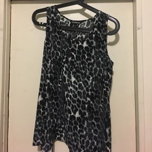 Animal print sleeveless blouse