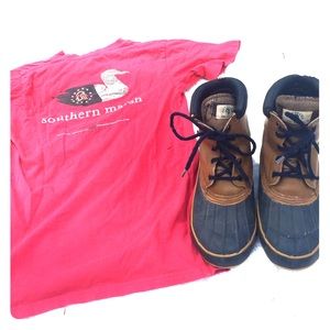Southern Marsh T-shirt and duck boots