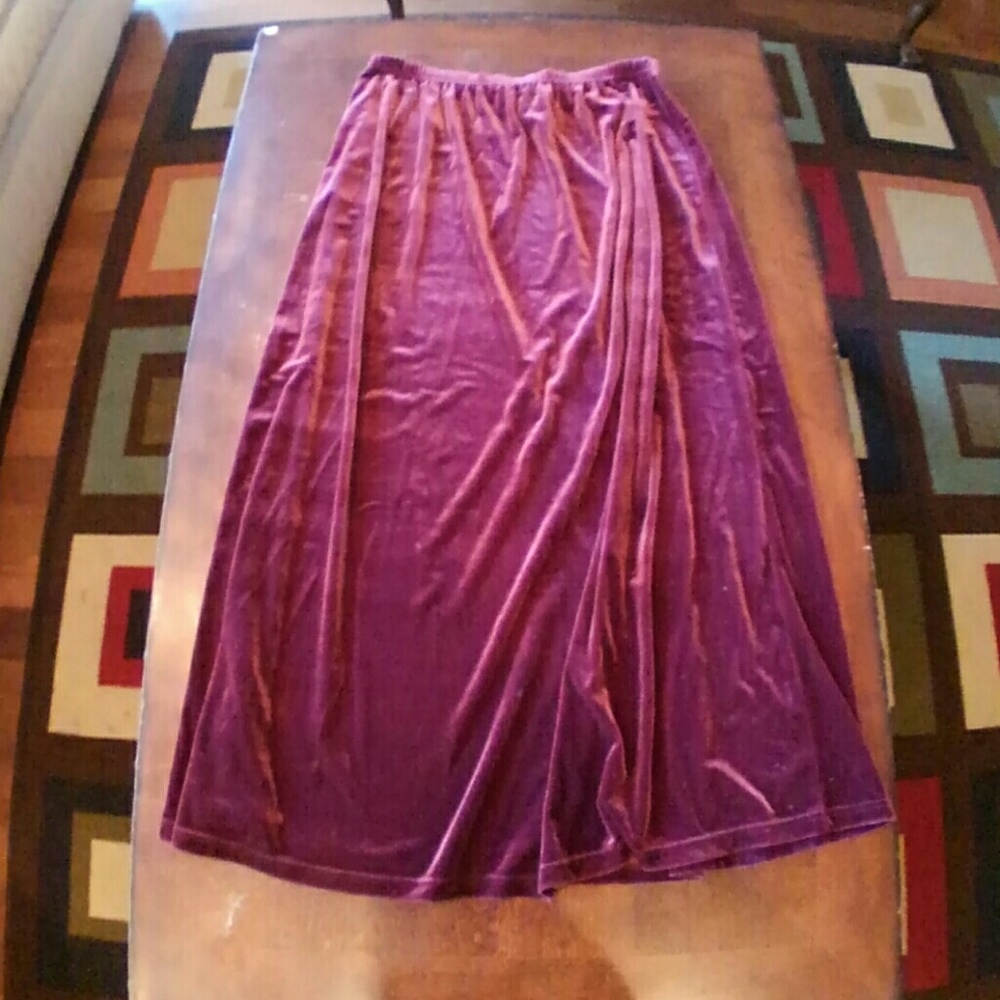 Velvet Maxi Skirt