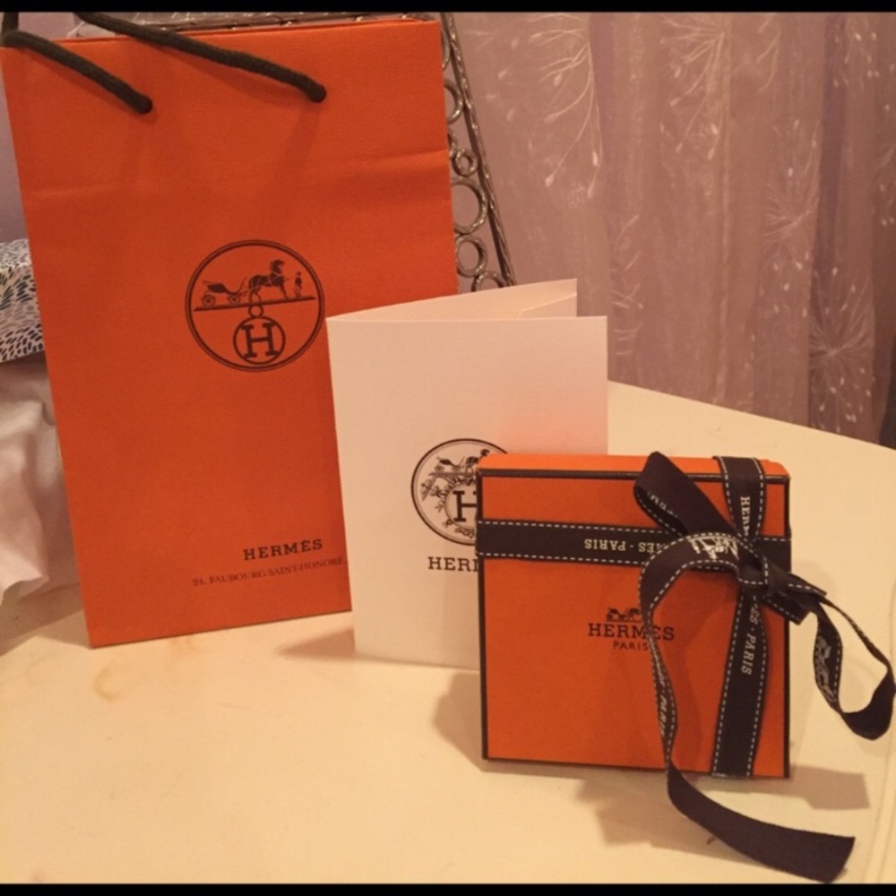 Hermes shopping bag, box and receipt holder