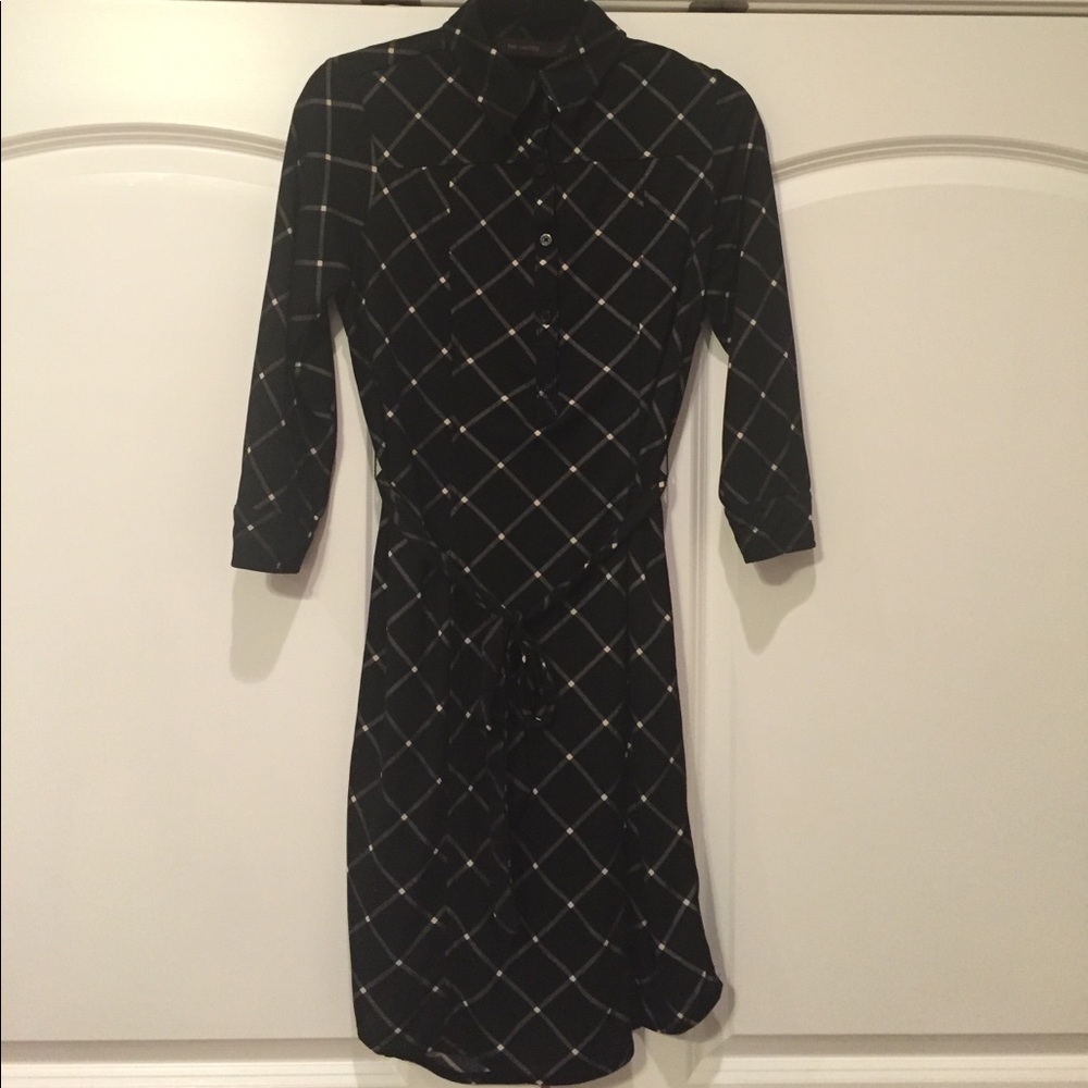 Black Limited diamond printed jersey dress.