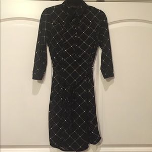 Black Limited diamond printed jersey dress.
