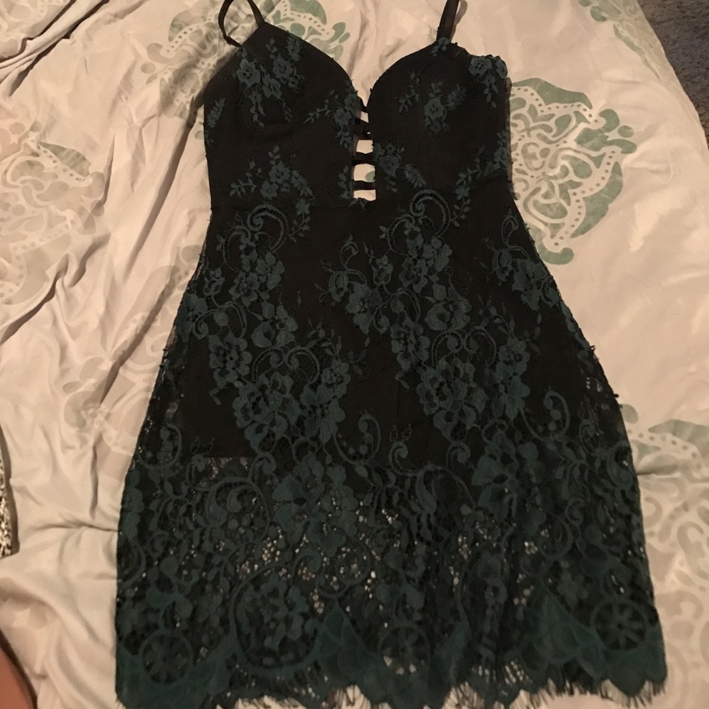Bebe Green Lace Dress
