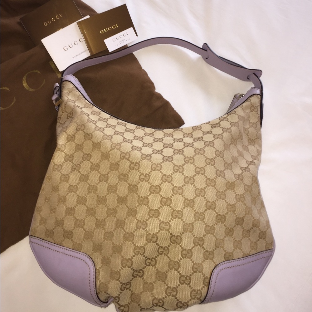 Authentic Gucci "Princy" Hobo Bag -lavender canvas - Picture 2 of 8