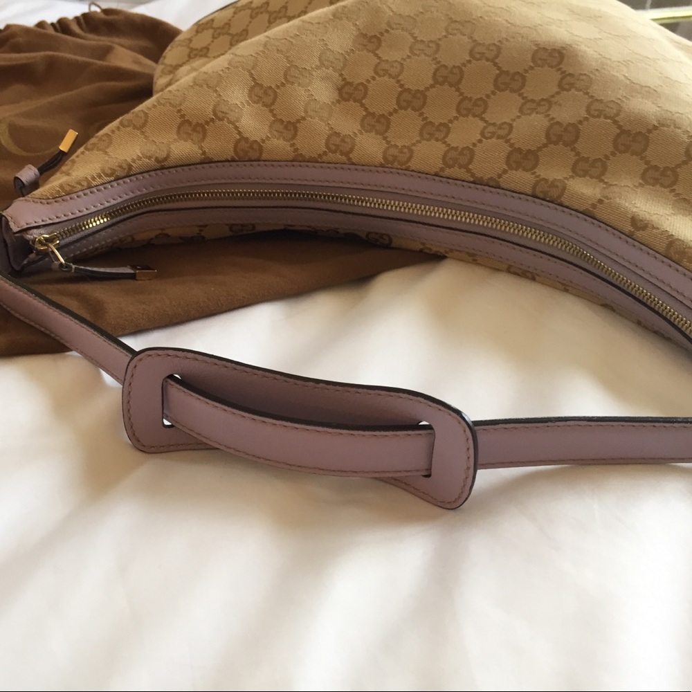 Authentic Gucci "Princy" Hobo Bag -lavender canvas - Picture 4 of 8