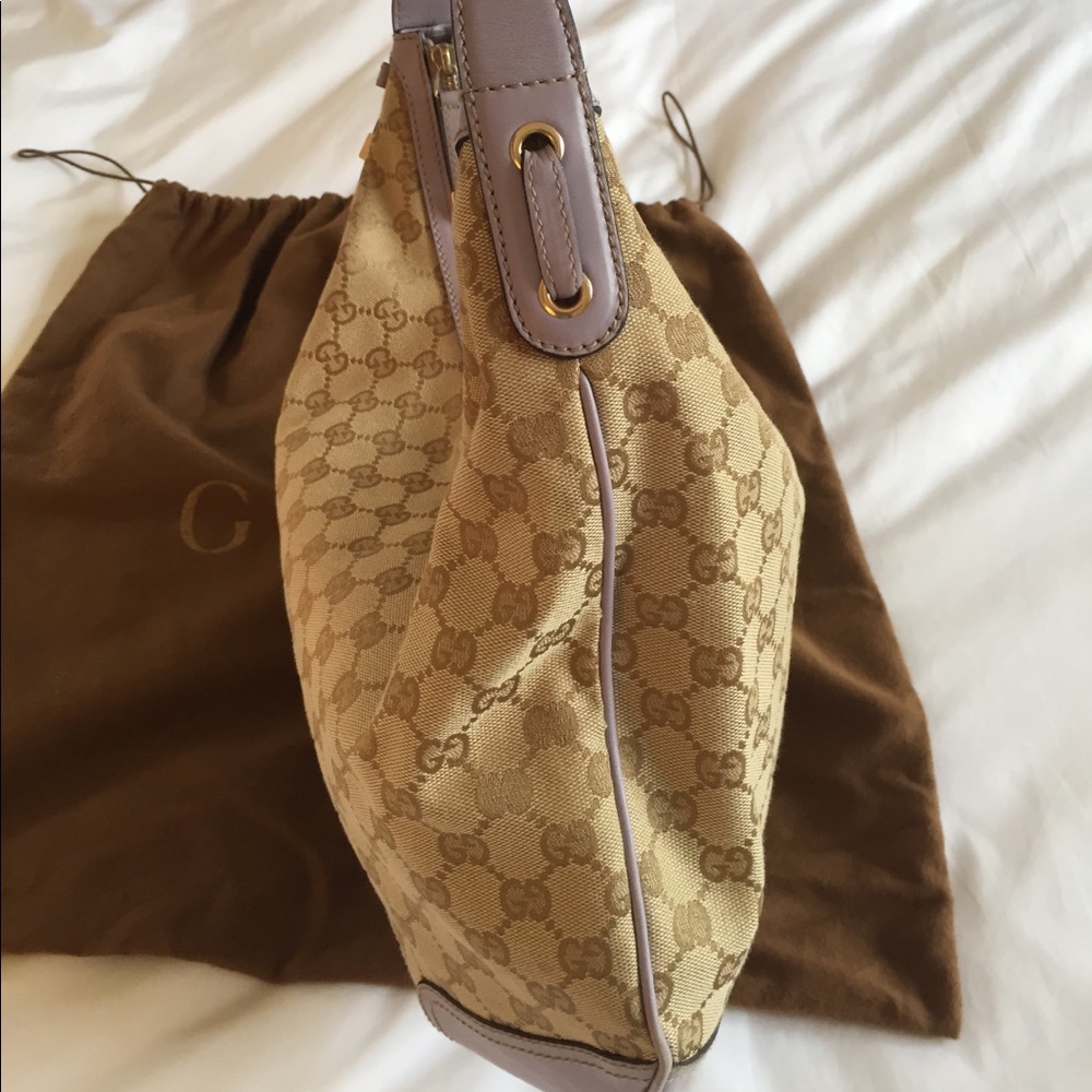 Authentic Gucci "Princy" Hobo Bag -lavender canvas - Picture 5 of 8