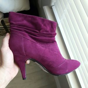 Purple booties