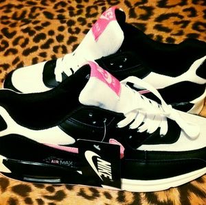 "Women's pink & white Nike Air Max size 10"